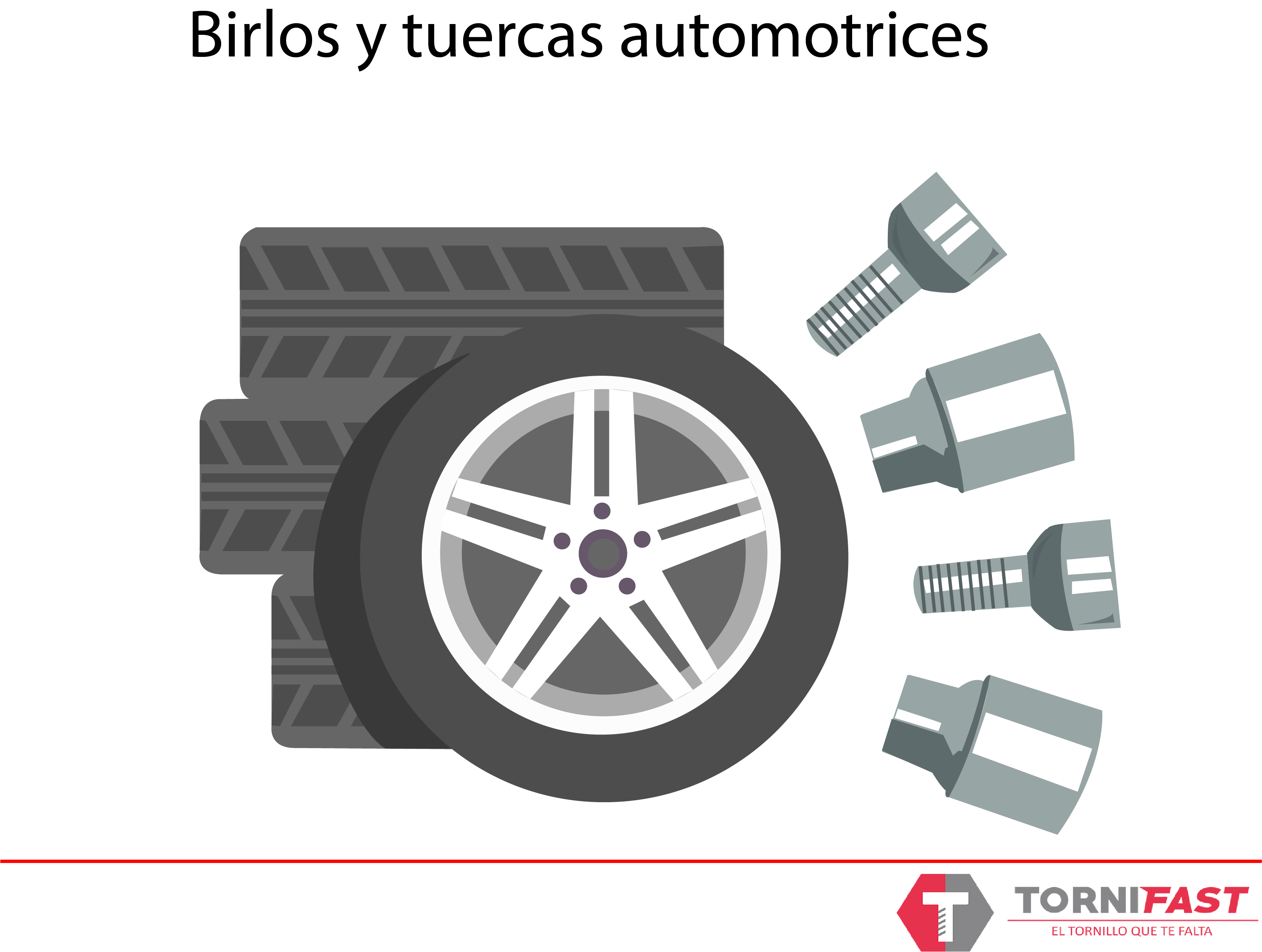 Birlos y tuercas automotrices